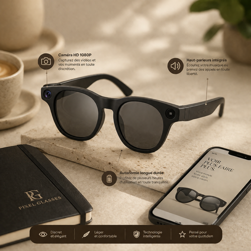 PixelEye - Lunettes connectées à caméra intégrée